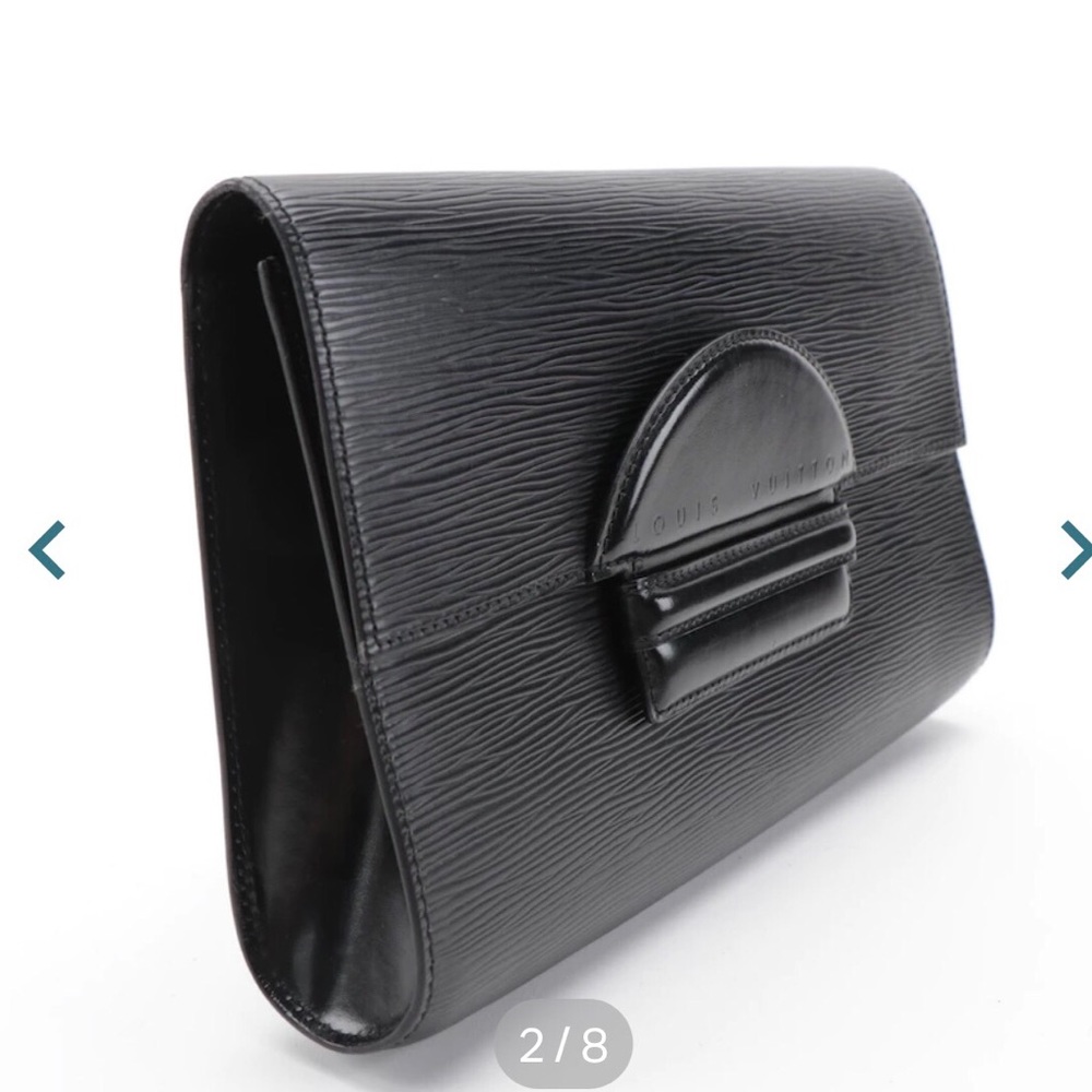 LOUIS VUITTON Chaillot Clutch Hand Bag Epi Leather Black France